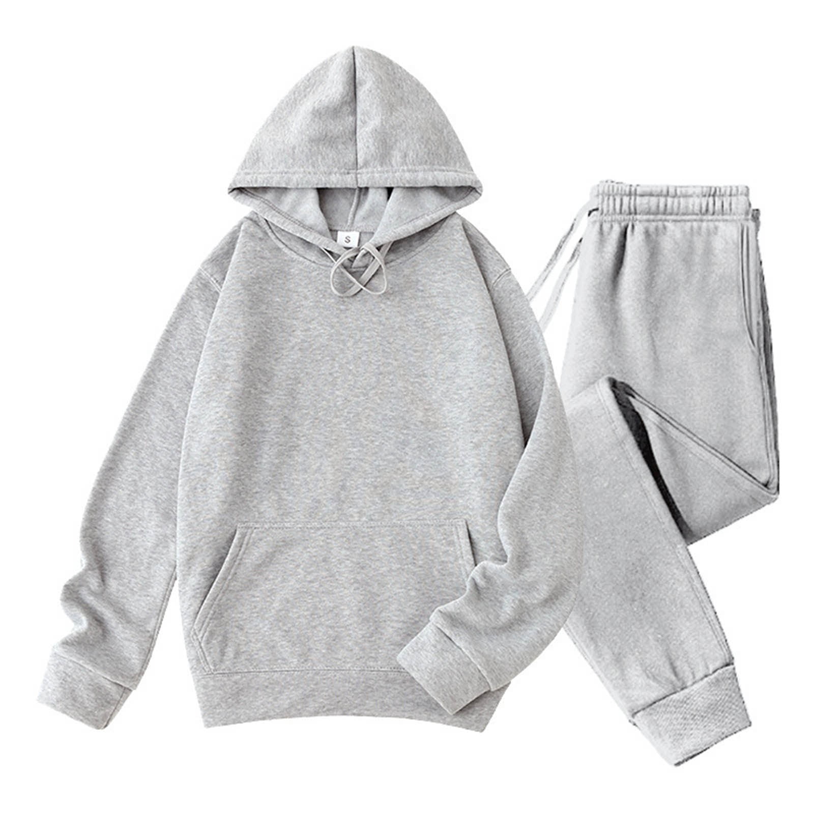 BXINGOHAI Men's 2 Piece Outfits Hoodie Sweatshirt Tracksuit Fleece ...