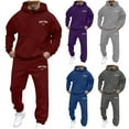 thumbnail image 1 of BXINGOHAI Men's 2 Piece Outfits Hoodie Sweatshirt Tracksuit Joggers Sweatpants Sweatsuit Set Gray L, 1 of 6
