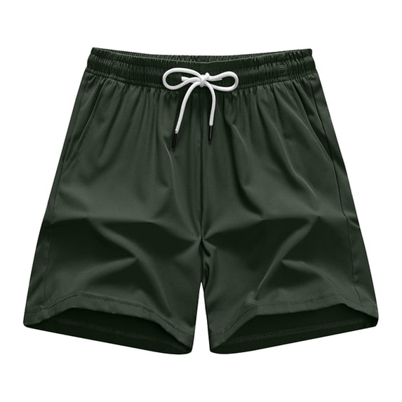 BXINGOHAI Men's Athletic Running Shorts 5 Inch,Quick Dry Gym Workout Shorts with Pockets Army Green,XL