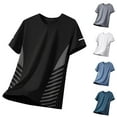 thumbnail image 1 of BXINGOHAI Men's Athletic Shirts Big and Tall Workout Running Short Sleeve T-Shirt Quick Dry Lightweight Gym Tee Tops Clearance Sale Gray,2XL, 1 of 6