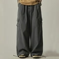 thumbnail image 1 of BXINGOHAI Men's Baggy Cargo Pants Trendy Casual Parachute Pant Loose Fit Harem Joggers with Pockets for Streetwear L, 1 of 5
