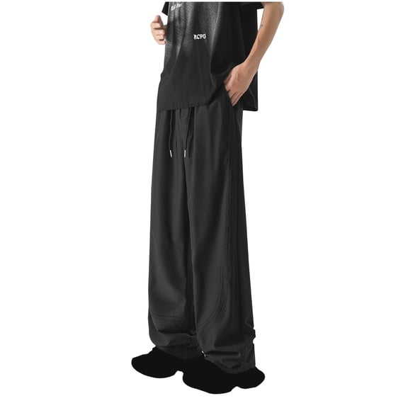 BXINGOHAI Men's Baggy Pants Big And Tall Long Pants Elastic Waist Pants Casual Drawstring Pants Outdoor Daily Streetwear Long Pants