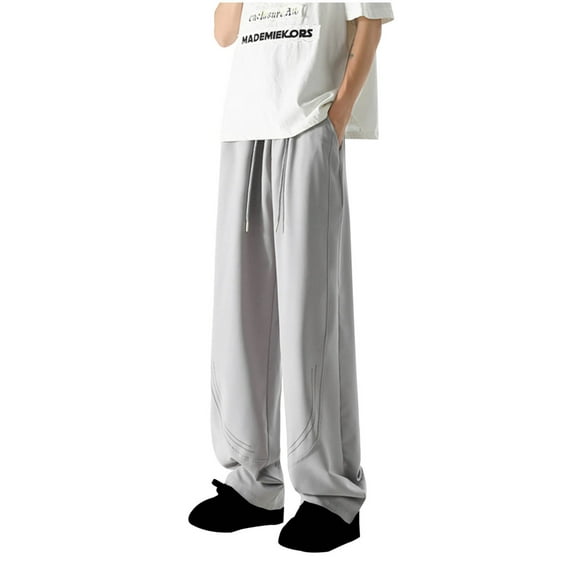 BXINGOHAI Men's Baggy Pants Big And Tall Long Pants Elastic Waist Pants Casual Drawstring Pants Outdoor Daily Streetwear Long Pants