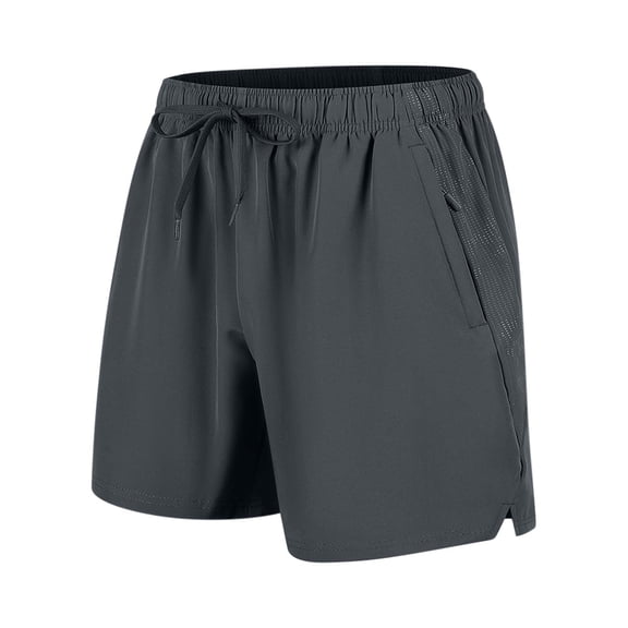BXINGOHAI Men's Basketball Shorts - Mesh Athletic Gym Workout Sport with Zip Pockets Quick Dry Lightweight Dark Gray,4XL