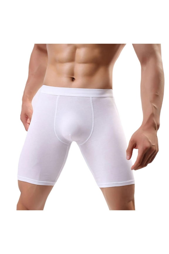 Men's Boxer Briefs, Pouch Trunks Support Ball Bulge Enhancing Underwear,Underwear for Man 3 Pack Today White,M