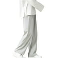 thumbnail image 1 of BXINGOHAI Men's Casual Breathable Pants Big And Tall Lightweight Loose Fit Pants Stretchy Solid Elastic Waist Pants 2024 Outdoor Daily Pants With Pocket Today Gray,XXXXXL, 1 of 3