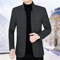 thumbnail image 1 of BXINGOHAI Men's Casual Knit Blazer Suit Jackets Button Lightweight Sport Coat Black 3XL, 1 of 3