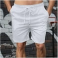 thumbnail image 1 of BXINGOHAI Men's Casual Shorts-Cotton 9" Golf Work Summer Beach Hiking Shorts with Pockets Today Sales White,S, 1 of 7