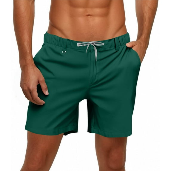 BXINGOHAI Men's Casual Shorts Lightweight Golf Shorts for Men Stretch with 3 Pockets Quick Dry Breathable Work Shorts Clearance Sale Green,XL