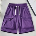 thumbnail image 1 of BXINGOHAI Men's Casual Shorts Lightweight Golf Shorts for Men Stretch with Pockets Breathable Work Shorts Purple,3XL, 1 of 6