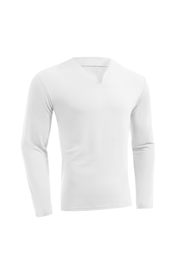 Men's Casual Slim Fit V-Neck Pullover Solid Long Sleeve Shirts Athletic Running Tops Light Purple,S