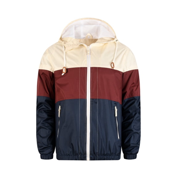 BXINGOHAI Men's Color Block Jackets Full Zip Long Sleeved Hooded Sun Protection Windbreaker Jackets Fall Outdoor Casual Outwear With Zipper Pockets Today Yellow,M