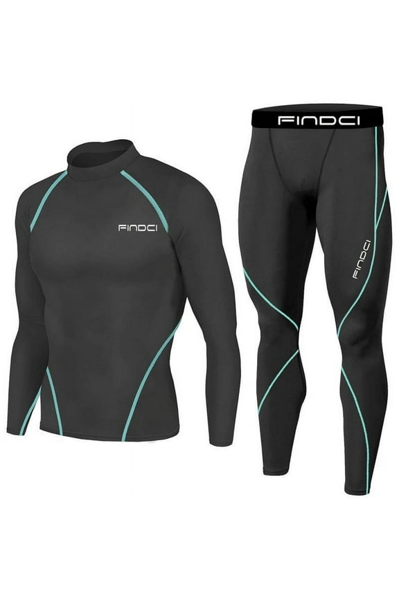 Men's Compression Bodybuilding Sweatsuits Gym Workout Training Suit Jogging Sports Sets Slim Fit Quick Dry Tracksuit Set Blue,XXXL