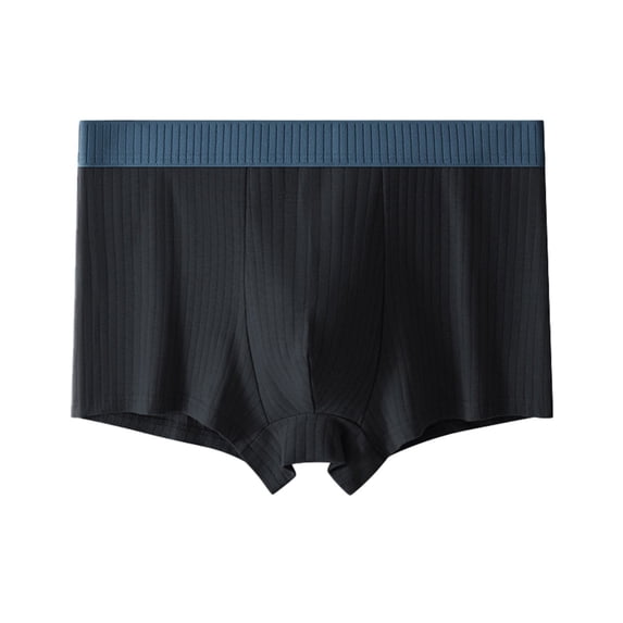 BXINGOHAI Men's Cotton Mid-Length Boxer Briefs Breathable Underwear for Everyday Comfort Today Black,3XL