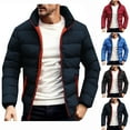 thumbnail image 1 of BXINGOHAI Men's Down Puffer Jacket with Hood Packable Lightweight Puffy Hooded Winter Coat Light Thin Jacket Dark Blue,M, 1 of 6