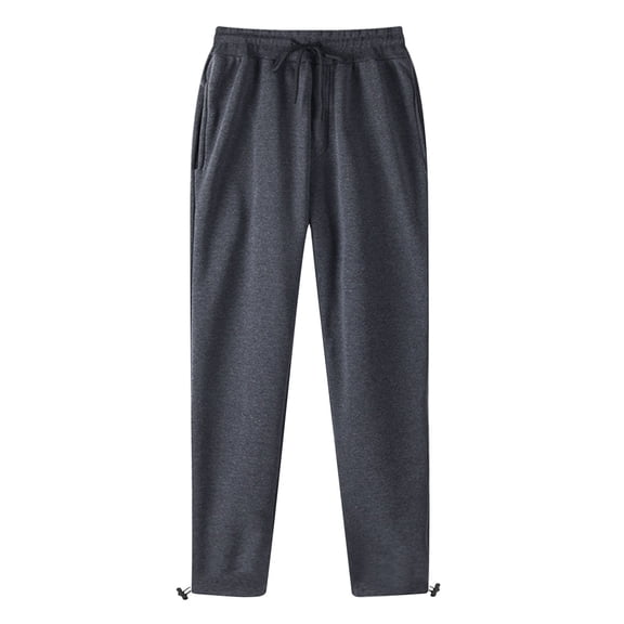BXINGOHAI Men's Fleece Elastic Bottom Jogger Sweatpants with Pockets Today Dark Gray,XL