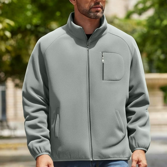 BXINGOHAI Men's Fleece Lined Softshell Jacket Waterproof Windbreaker Rain Jacket for Hiking Gray 4XL