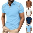 thumbnail image 1 of BXINGOHAI Men's Henley Short Sleeve Shirt Lightweight 3 Button Tops Casual Summer Shirt Soft Fashion Today Sales Coffee,M, 1 of 6
