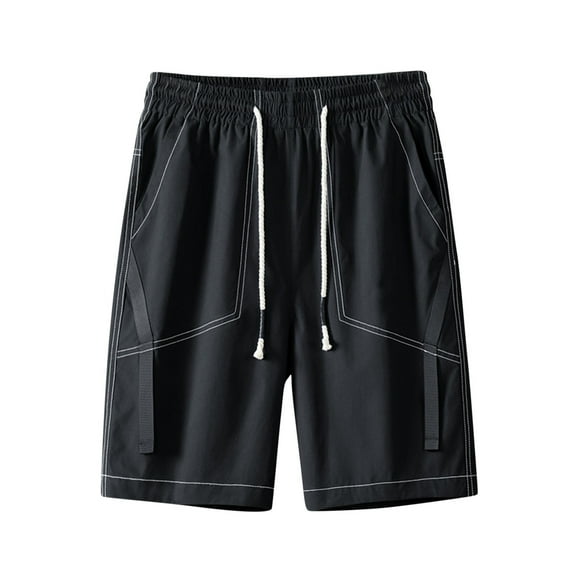 BXINGOHAI Men's Hiking Cargo Shorts Nylon Outdoor Summer Lightweight Quick Dry Work Casual Shorts with Pockets Today Sales Black,3XL