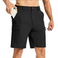 thumbnail image 1 of BXINGOHAI Men's Hiking Cargo Shorts Quick Dry Lightweight 9" Golf Shorts Summer Casual Work Outdoor with Zipper Pockets Black,2XL, 1 of 6