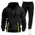 thumbnail image 1 of BXINGOHAI Men's Hoodie Tracksuit 2 Pieces Set Athletic Casual Hooded Sweatshirt and Joggers Set Sweatsuit Outfits Black XL, 1 of 3