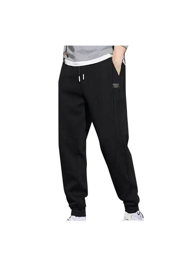 Men's Joggers with Pockets Lightweight Sweatpants Stretch Athletic Training Track Pants Today Black,M