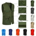 thumbnail image 1 of BXINGOHAI Men's Lightweight Softshell Sleeveless Vest with Zipper Pockets for Travel Hiking Fishing Outwear Blue,L, 1 of 7