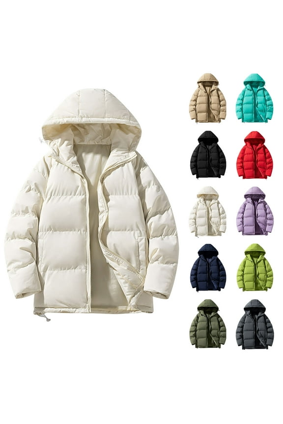 Men's Lightweight Winter Jackets Warm Puffer Jacket Quilted Winter Coat with Hood Black,XL