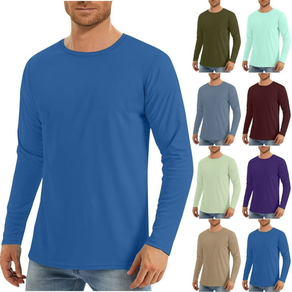 BXINGOHAI Men's Long Sleeve Shirts UPF 50+ UV Sun Protection Athletic Shirts for Hiking Running Workout Wine L