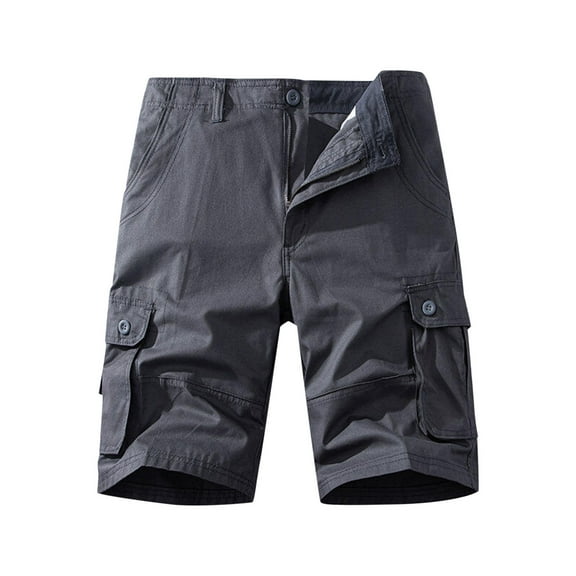 BXINGOHAI Men's Loose Fit Cargo Shorts with Multi Pockets Today Sales Dark Gray,M