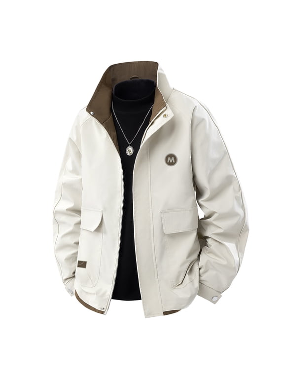 Men's Military Jacket Lightweight Coats Canvas Field Work Bomber Casual Stylish Fall Spring Outerwear