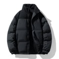 thumbnail image 1 of BXINGOHAI Men's Puffer Jacket Thickened Winter Coat Warm Stand Collar Zip Up Jacket Ski Coat, 1 of 4