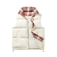 thumbnail image 1 of BXINGOHAI Men's Puffer Vest winter outdoor Zipper Sleeveless Warm puffey jacket Size Beige 3XL, 1 of 3