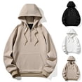 thumbnail image 1 of BXINGOHAI Men's Quarter Zip Pullover Hoodies Long Sleeve Sweatshirt Casual Pullover Khaki 4XL, 1 of 7