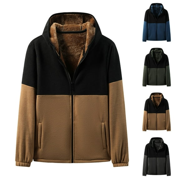 BXINGOHAI Men's Sherpa Hoodie Heavyweight Fleece Lined Thick Winter Thermal Athletic Sweatshirt with Kangaroo Pocket Blue L