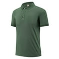 thumbnail image 1 of BXINGOHAI Men's Shirts Classic Short Sleeve Lightweight Button Cotton T-Shirt Casual Golf Tee Tops with Pocket Clearance Sale Army Green,3XL, 1 of 7