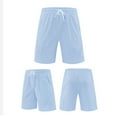 thumbnail image 1 of BXINGOHAI Men's Shorts Casual Elastic Waist Drawstring Lightweight Summer Beach Shorts with Pockets Today Light Blue,M, 1 of 6