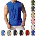 thumbnail image 1 of BXINGOHAI Men's Sleeveless Workout Tank Tops Athletic Running Quick Dry Muscle Shirts Moisture Wicking Lightweight Today Sales Army Green,3XL, 1 of 6