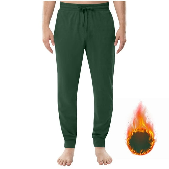 BXINGOHAI Men's Soft Jogger Sleep Lounge Pajama Drawstring Pockets for Sleepwear Pants Green,2XL
