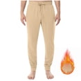 thumbnail image 1 of BXINGOHAI Men's Soft Jogger Sleep Lounge Pajama Drawstring Pockets for Sleepwear Pants Today Beige,M, 1 of 6