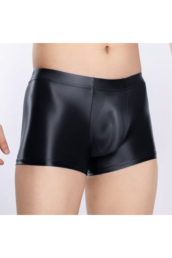 Men's Stretch Boxer Brief Underwear for Active Comfort And All Day Wear Black,M