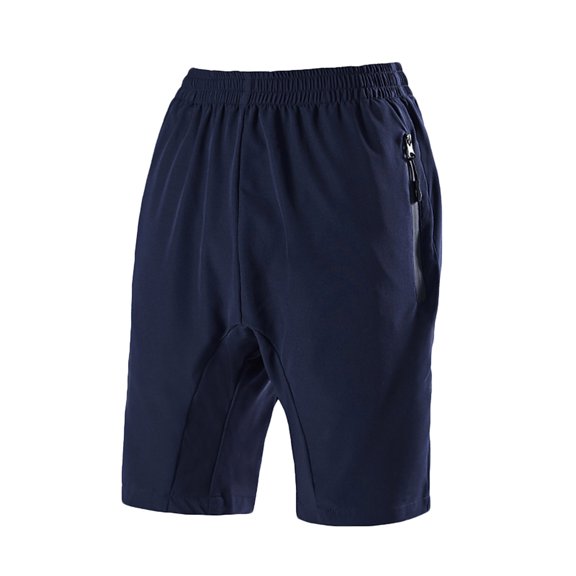 BXINGOHAI Men's Stretchy Shorts Solid Quick Drying Workouts Shorts Athletic Gym Sports Shorts Shorts With Zipper Pocket Blue,XXXL