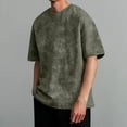 thumbnail image 1 of BXINGOHAI Men's Summer T-Shirts Vintage Tee Loose Fit Short Sleeve Casual Tshirts for Men Army Green,XXL, 1 of 5
