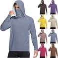 thumbnail image 1 of BXINGOHAI Men's Sun Protection Hoodie UPF 50+ Fishing Hiking Shirt UV Shirts with Mask for Men Long Sleeve Lightweight Pink,3XL, 1 of 7
