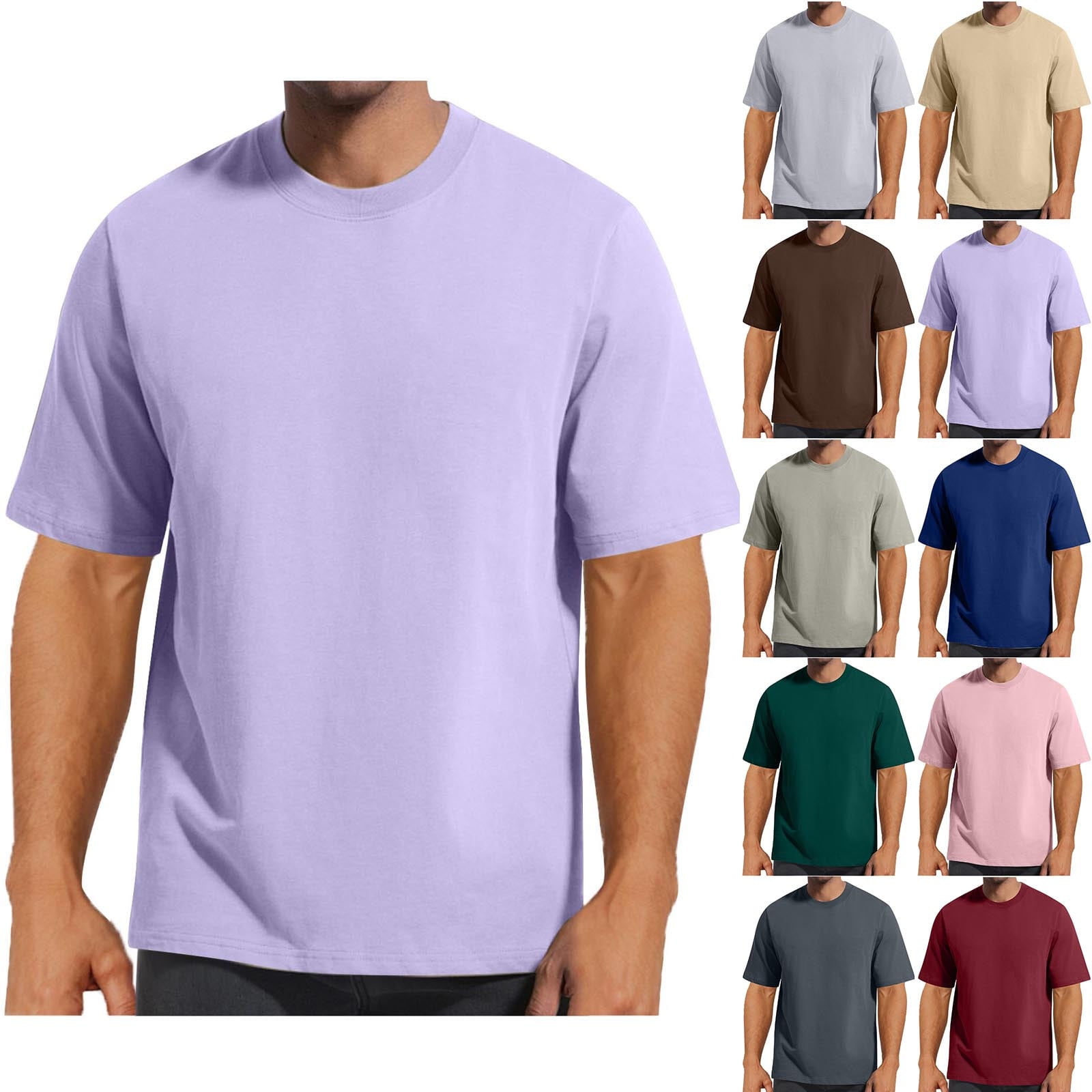 BXINGOHAI Men's T-Shirts Cotton Short Sleeve T Shirts for Men T-Shirt ...