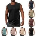 thumbnail image 1 of BXINGOHAI Men's Tank Top Knit Sleeveless Muscle Shirts Gym Workout Shirt Athletic Running Tee for Men Today Sales Beige,2XL, 1 of 5