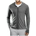 thumbnail image 1 of BXINGOHAI Men's UPF 50+ Sun Protection Hoodie Jacket Lightweight Full Zip Hoodies Long Sleeve Shirts for Men Hiking Fishing Dark Gray XL, 1 of 6