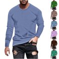 thumbnail image 1 of BXINGOHAI Men's casual Crewneck Sweatshirt Thick Loose fit Soft Basic Pullover Sweatshirt Today Coffee,2XL, 1 of 6