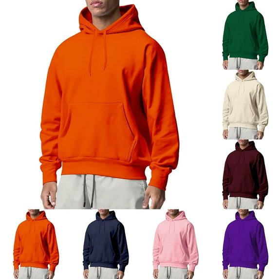 BXINGOHAI Men's casual Crewneck Sweatshirt Thick Loose fit Soft Basic Pullover Sweatshirt Today Purple,4XL