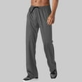 thumbnail image 1 of BXINGOHAI Men's pants Athletic Lounge Pants Open Bottom Casual breathable Pants for Men with Pockets Dark Gray,L, 1 of 6